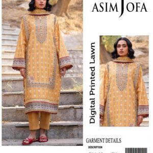 Asim Jofa | Lawn 3pc | Mustard Bloom & Doria Flora