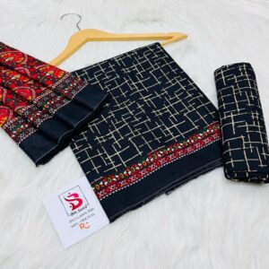 Bonanza | Lawn 2pc | Black Midnight & White Floral