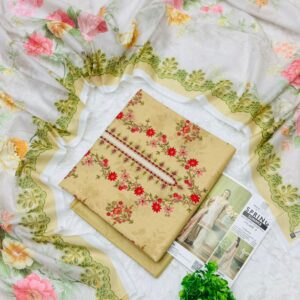 Mausummery | Lawn 3pc | Gulbahar Gold & Scalloped Rose
