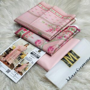 Mausummery | Lawn 3pc | Camellia Pink & Pearl Vines