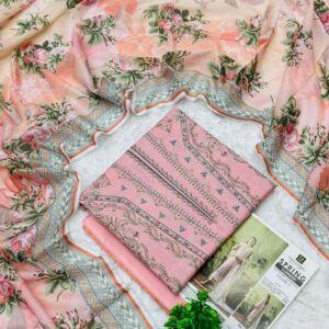 Mausummery | Lawn 3pc | Lalah & Peach Floral