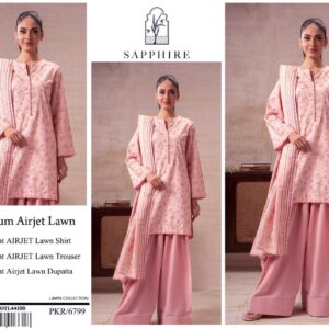Sapphire | Lawn 3pc | Tea Rose Dainty Floral