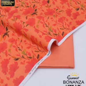 Bonanza | Lawn 2pc | Orange & Floral Vines