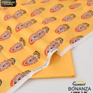 Bonanza | Lawn 2pc | Mustard & Paisley Bud
