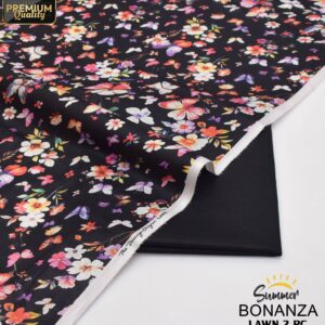 Bonanza | Lawn 2pc | Black & Butterfly Meadow