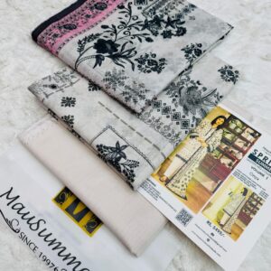 Mausummery | Lawn 3pc | Onyx Monochrome & Rose Tint