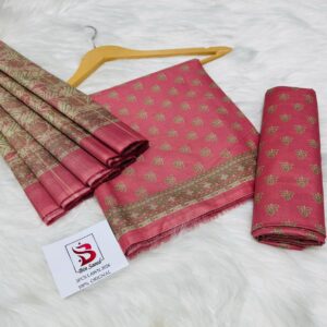 Bin Saeed | Lawn 3pc | Rose Pink & Sage Motif