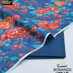 Bonanza | Lawn 2pc | Teal & Sunset Florals