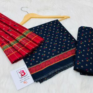 Bin Saeed | Lawn 3pc | Midnight Polka & Scarlet Chunri