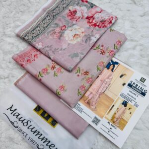 Mausummery | Lawn 3pc | Gardenia Mauve & Rosy Bunches